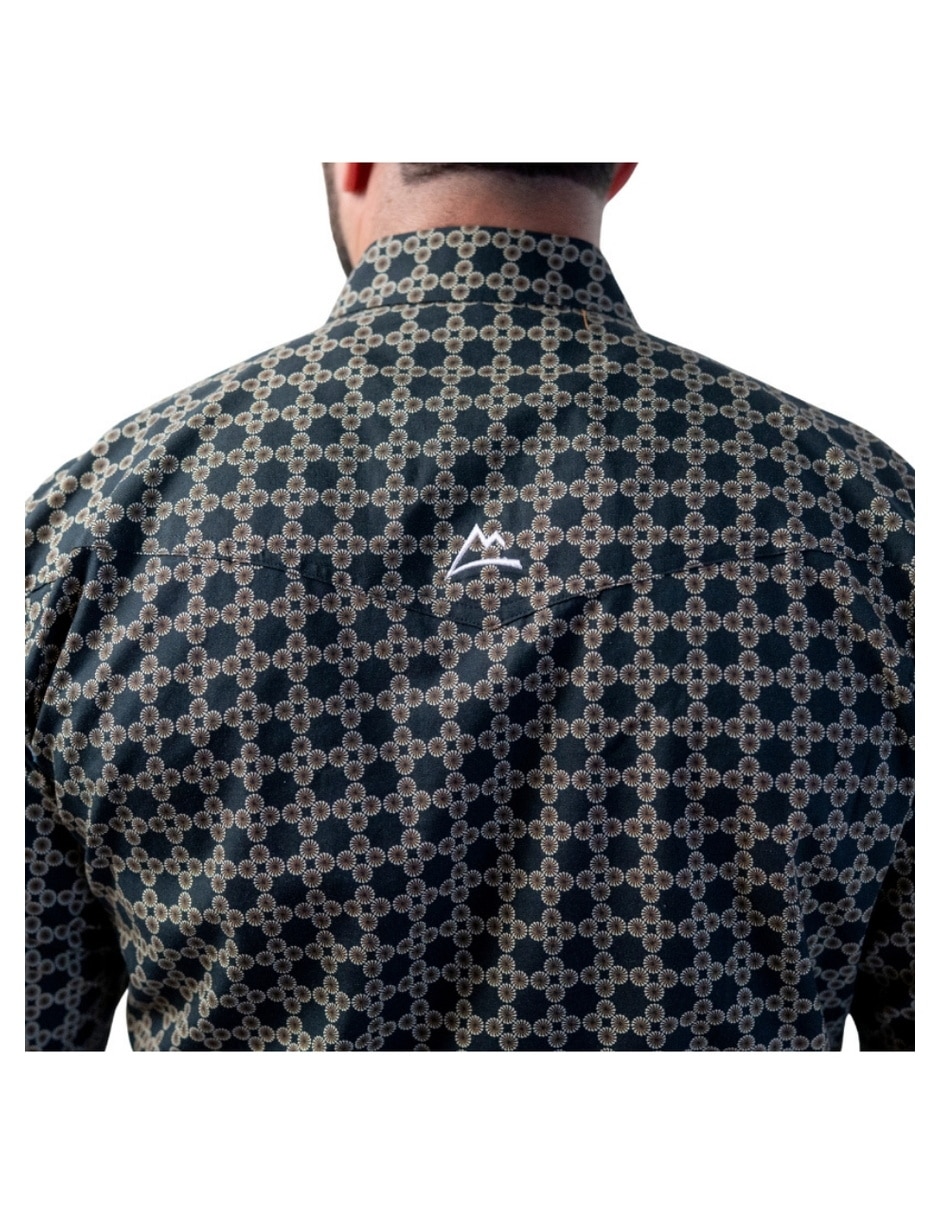 Camisa casual icy denver de algodón manga larga para hombre