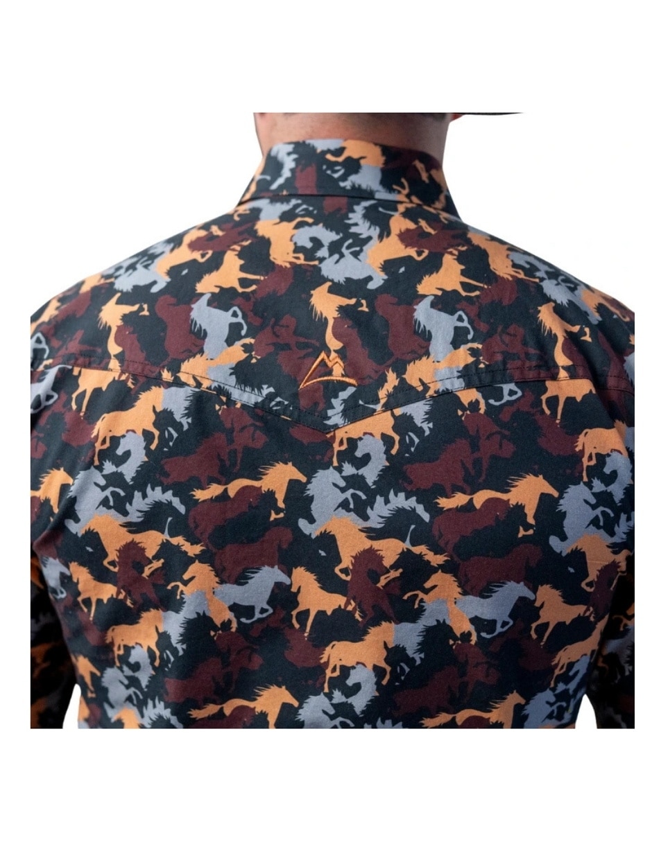 Camisa casual icy denver de algodón manga larga para hombre