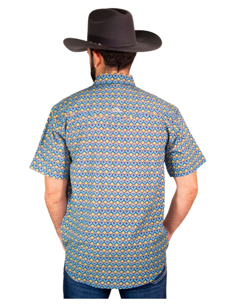 Camisa casual icy denver manga corta para hombre