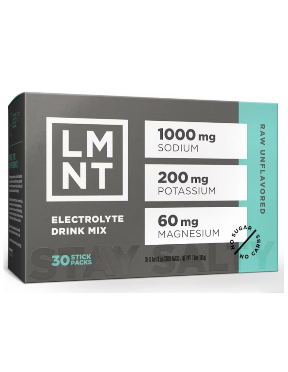 Suplementos alimenticios electrolitos LMNT sin azúcar sin sabor