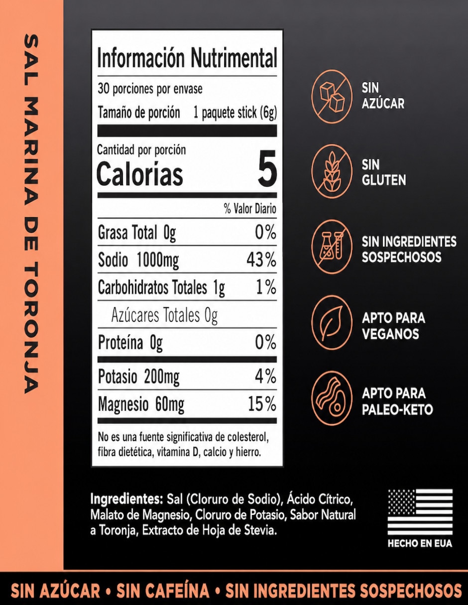 Suplementos alimenticios Electrolitos LMNT sin azúcar sabor toronja