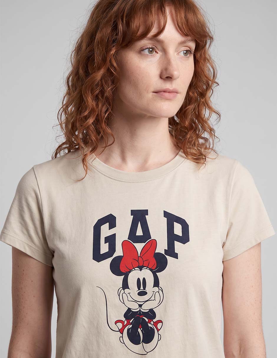 Playera manga corta Minnie Mouse cuello redondo para mujer 3