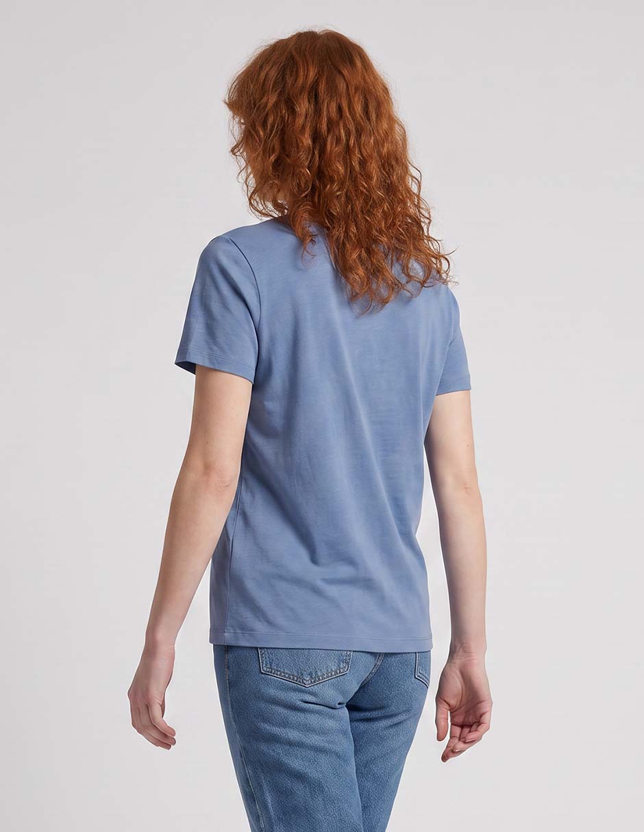 Playera manga corta cuello v para mujer 2