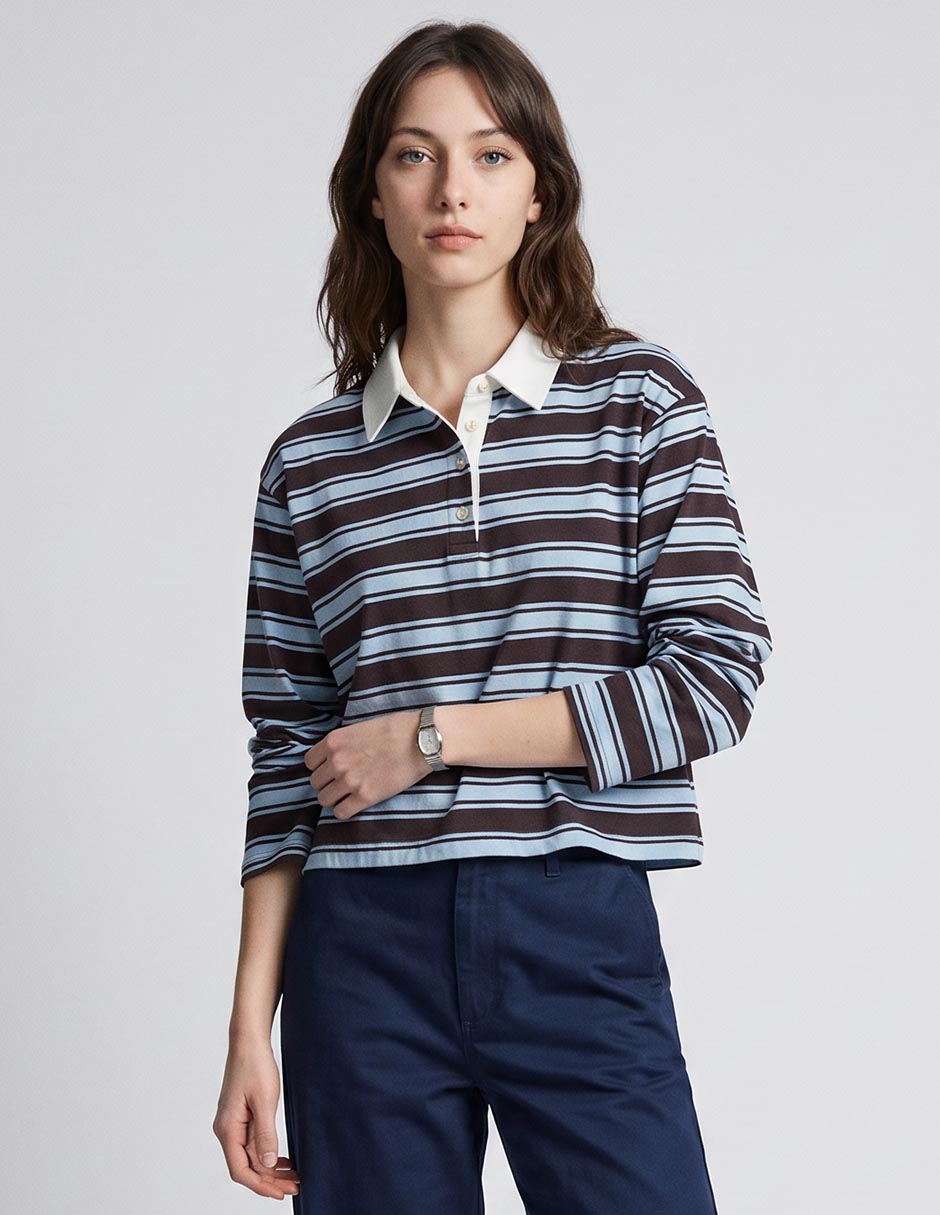 Playera tipo polo para mujer