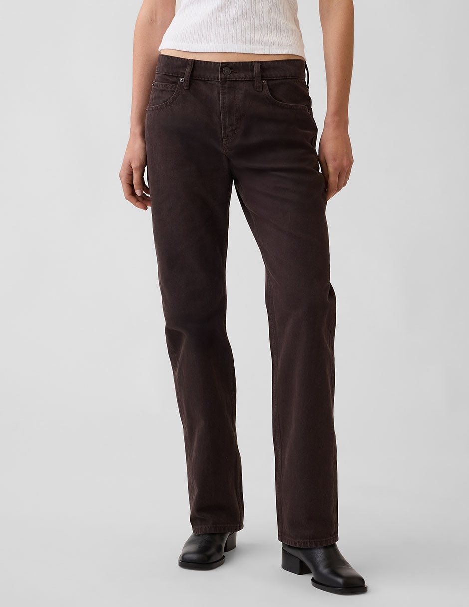 Jeans straight corte cadera para mujer Jeans straight corte cadera para mujer