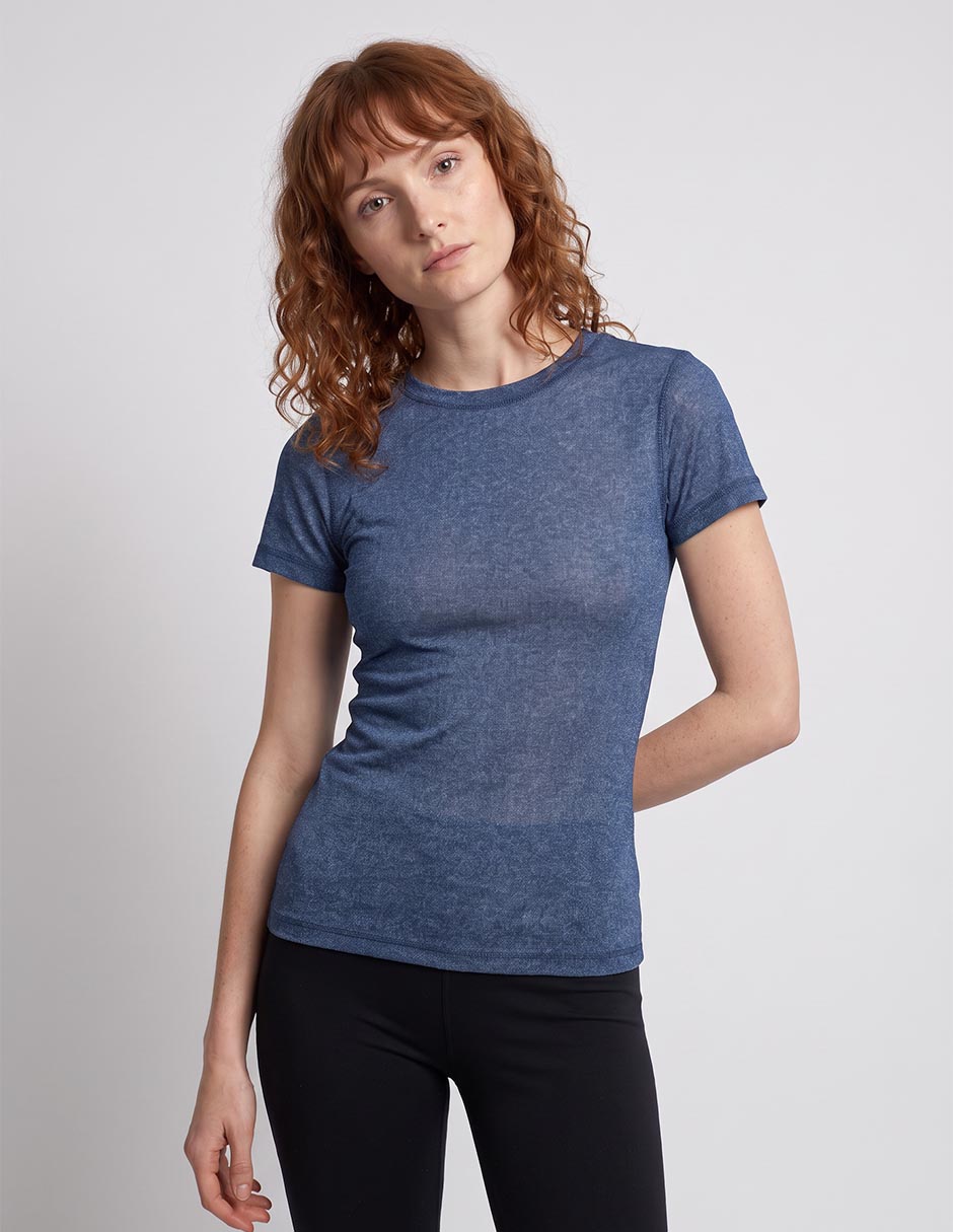 Playera manga corta cuello redondo para mujer Playera manga corta cuello redondo para mujer