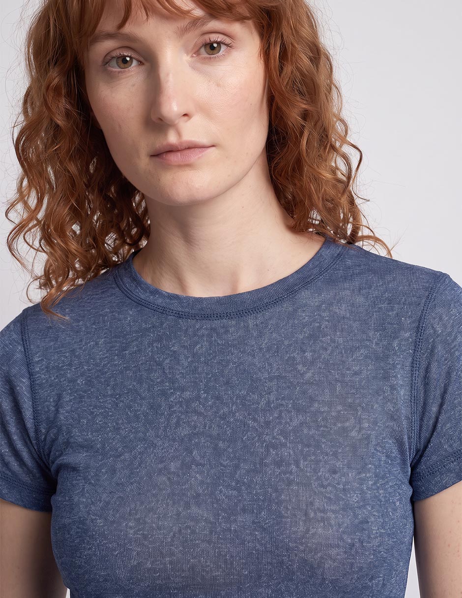 Playera manga corta cuello redondo para mujer 3