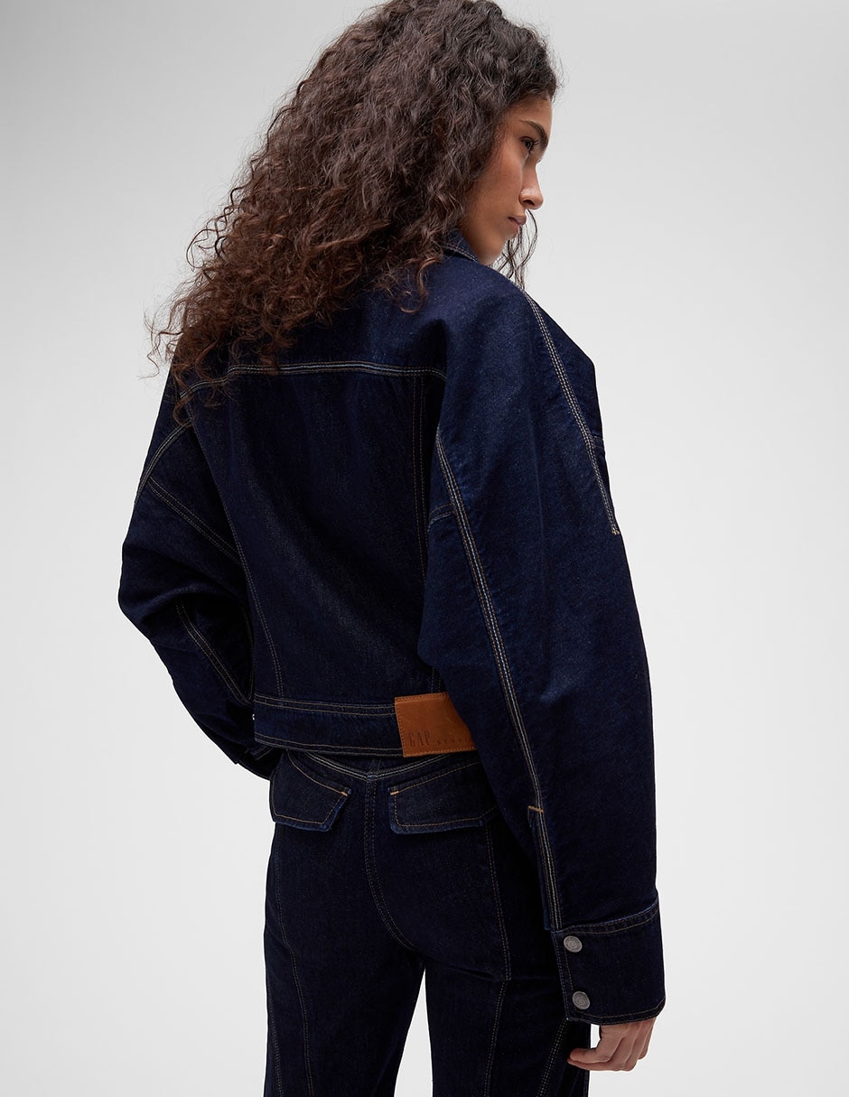 Gap Studio Chamarra Crop con Bolsas 5