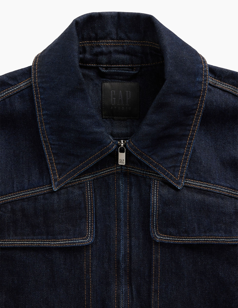 Gap Studio Chamarra Crop con Bolsas