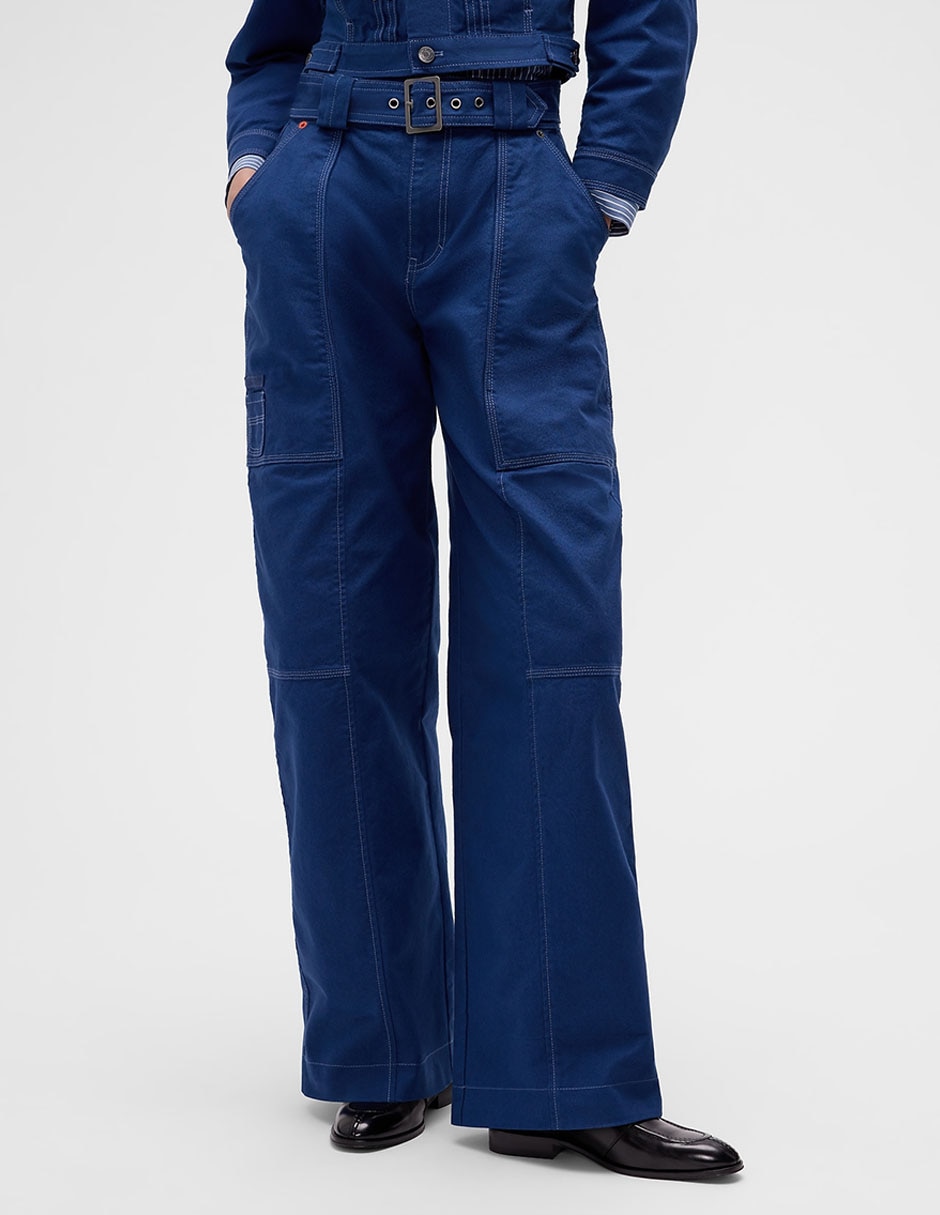 Gap Studio Pantalon Reljado con Cinturón 8