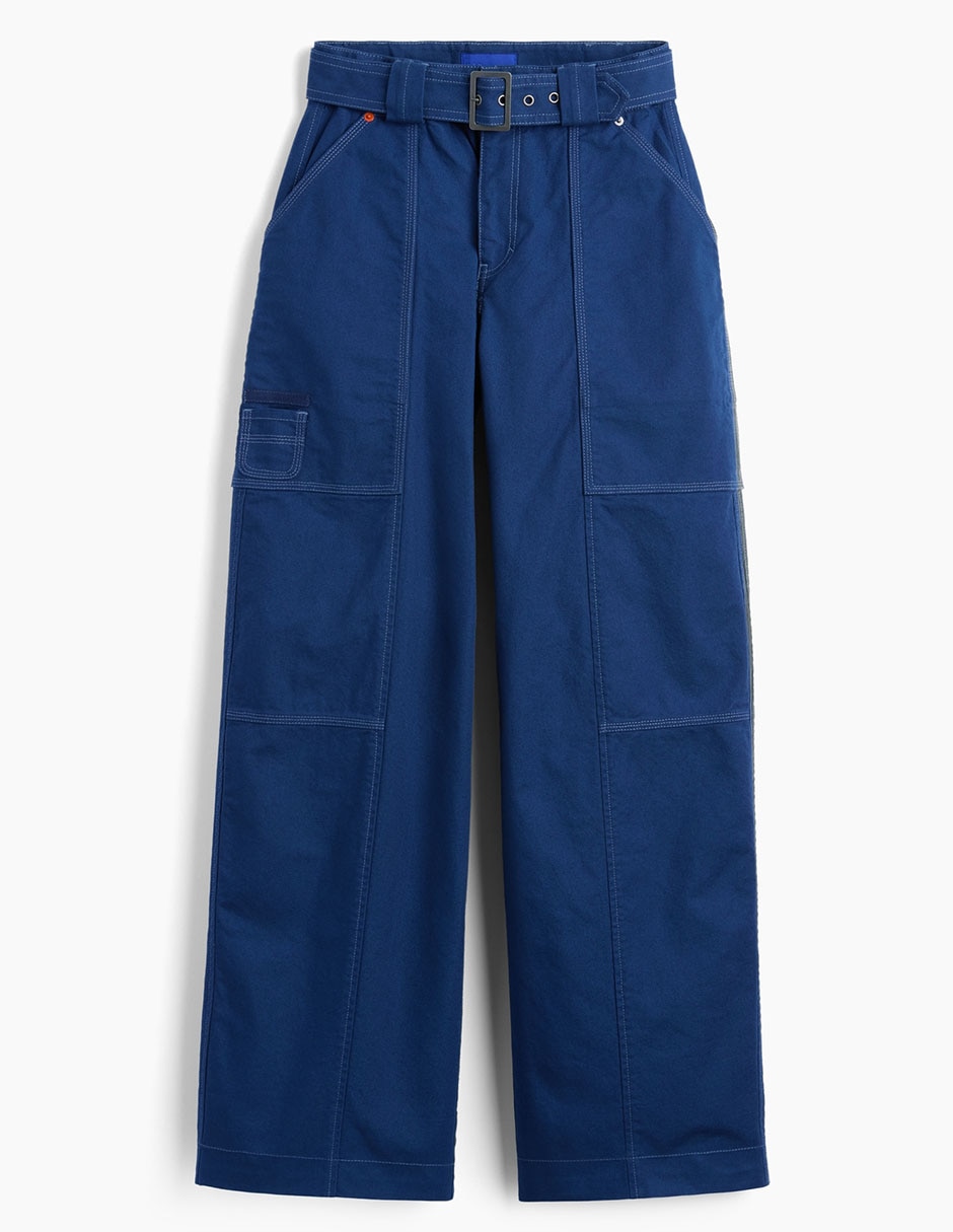 Gap Studio Pantalon Reljado con Cinturón