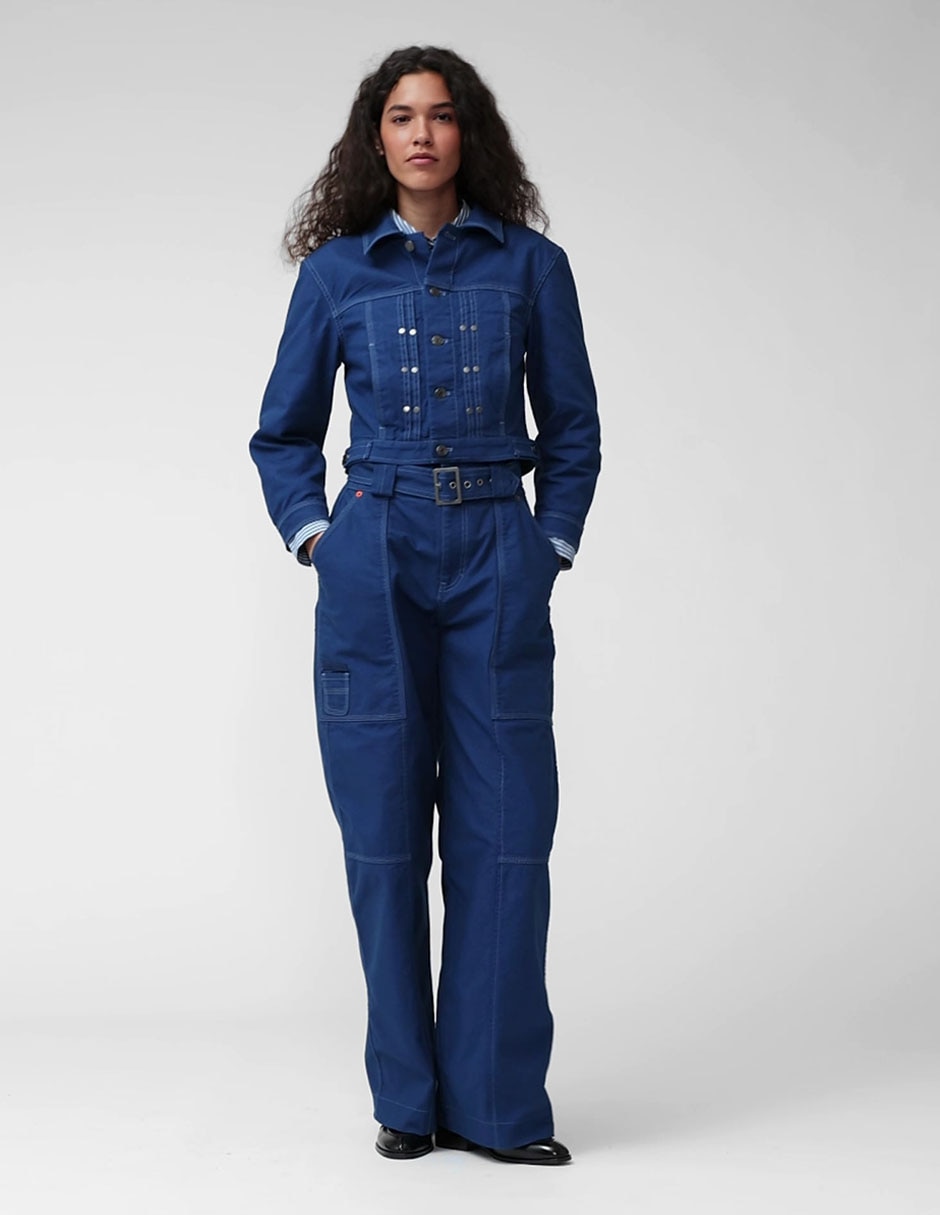 Gap Studio Pantalon Reljado con Cinturón 7