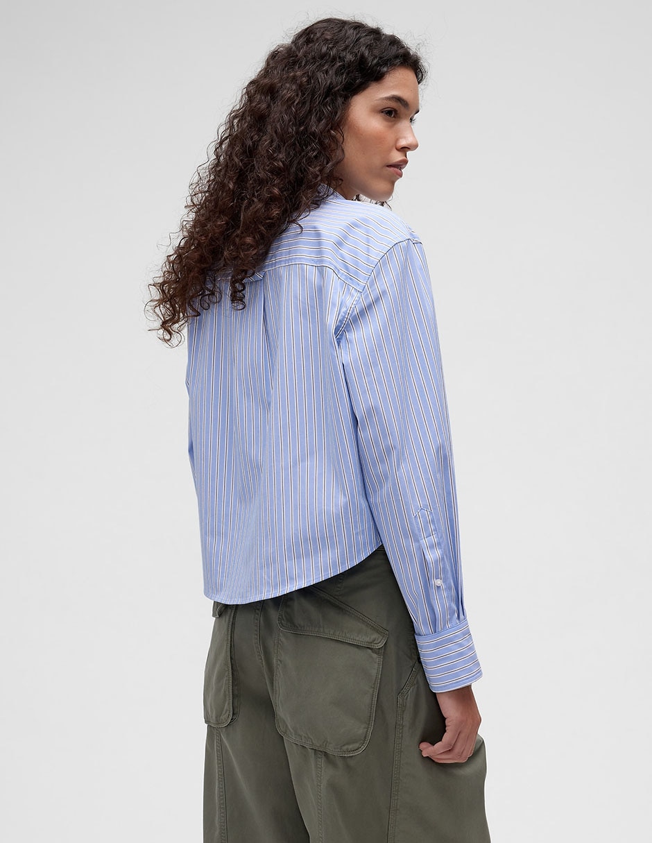 Gap Studio Camisa Crop de Popelina 6