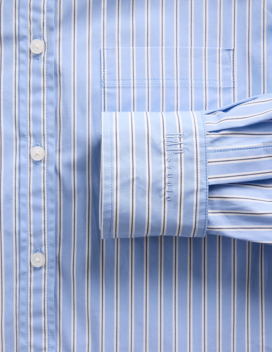 Gap Studio Camisa Crop de Popelina