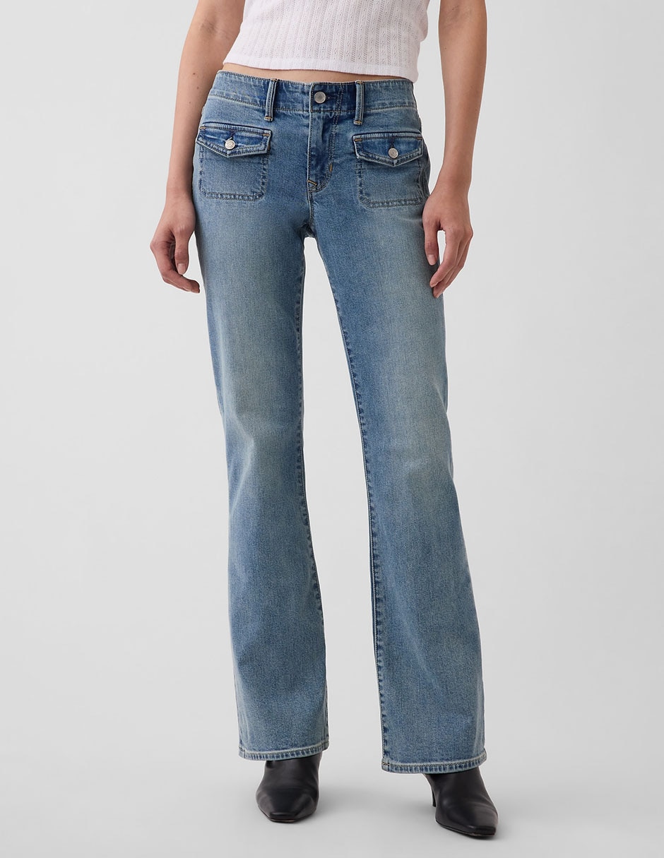 Jeans boot cintura baja para mujer Jeans boot cintura baja para mujer