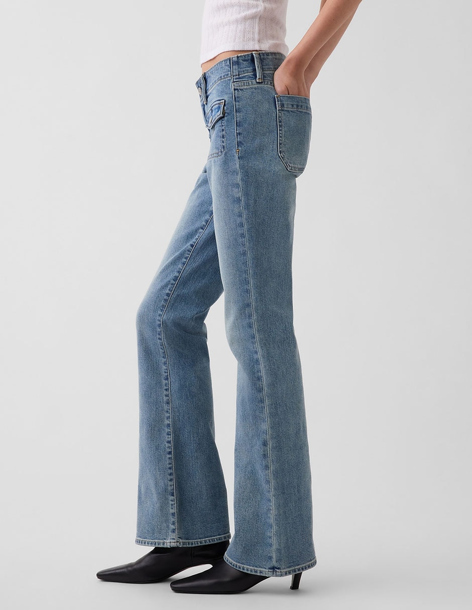 Jeans boot cintura baja para mujer 3