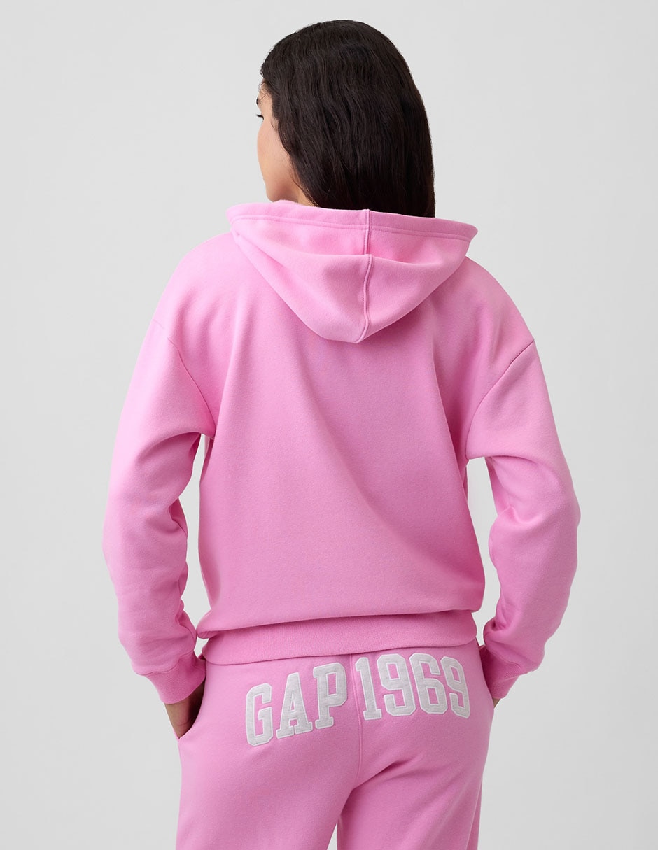 Sudadera con capucha y bolsa para mujer