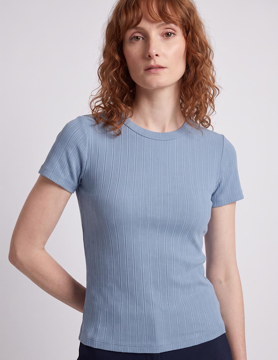 Playera manga corta cuello redondo mujer 3