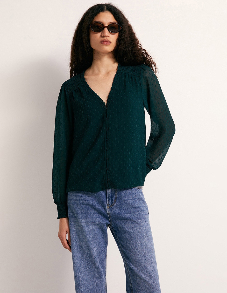 Blusa manga larga para mujer 1