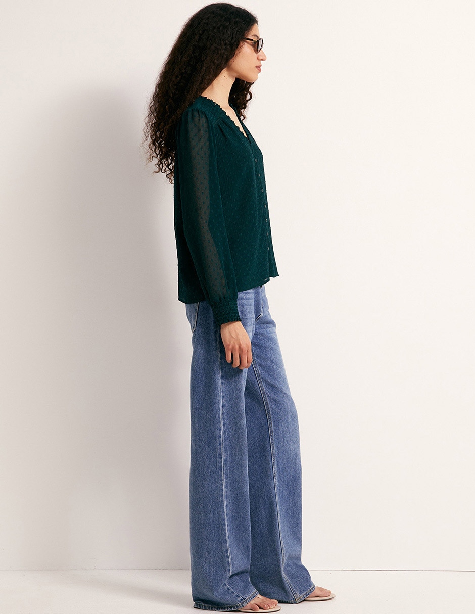 Blusa manga larga para mujer 3