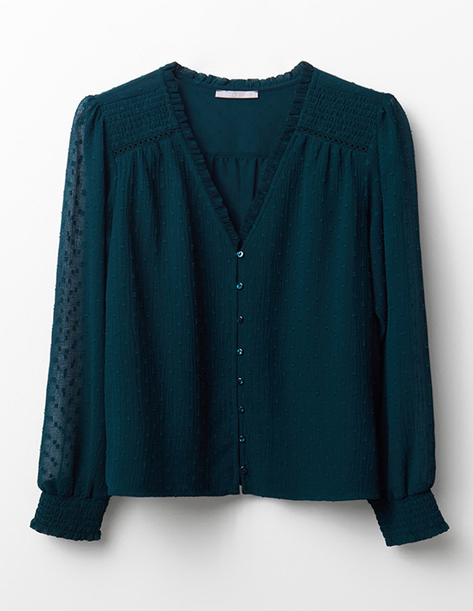 Blusa manga larga para mujer 6