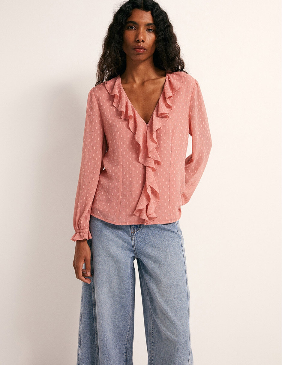 Blusa manga larga para mujer 1