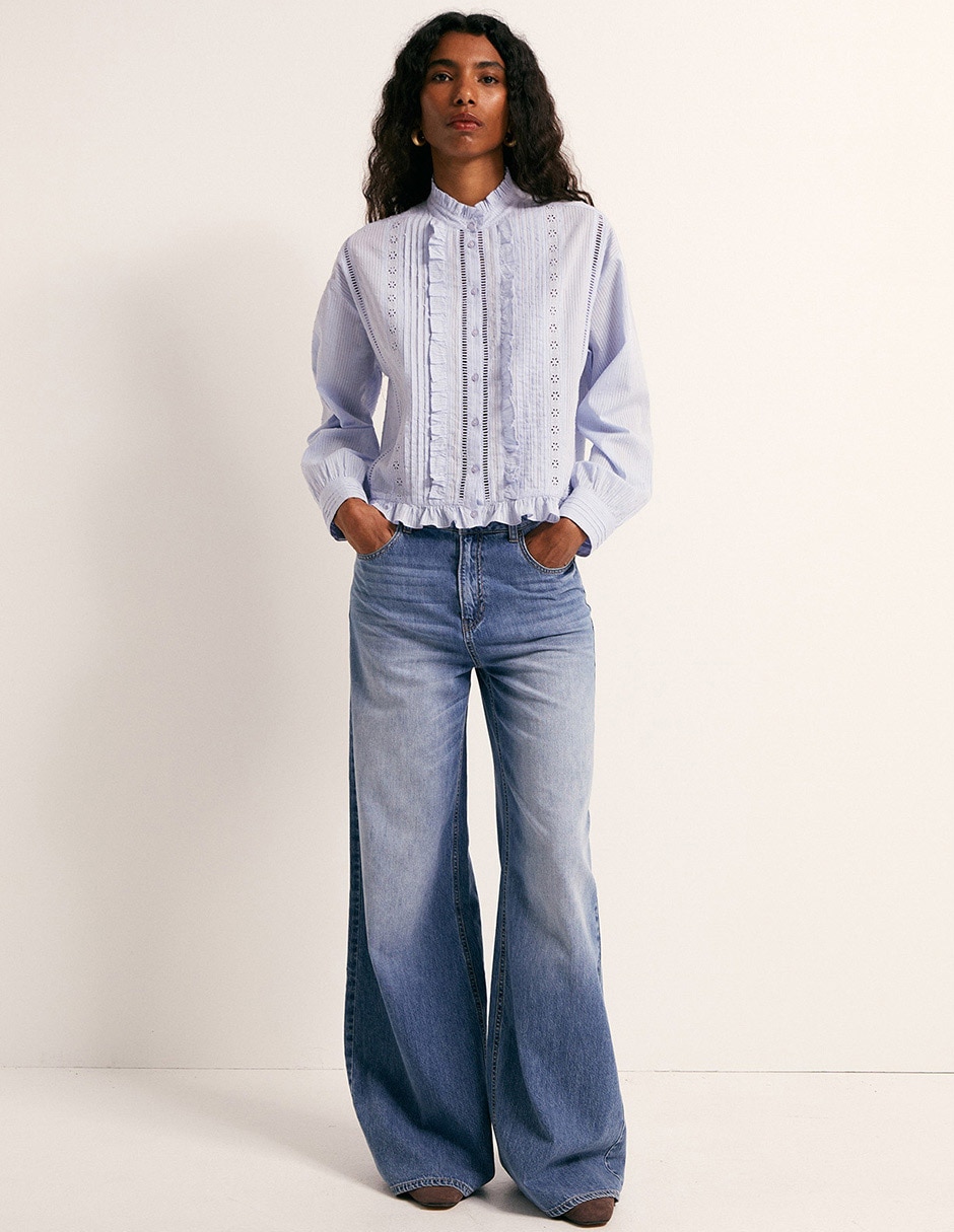 Blusa manga larga para mujer 5