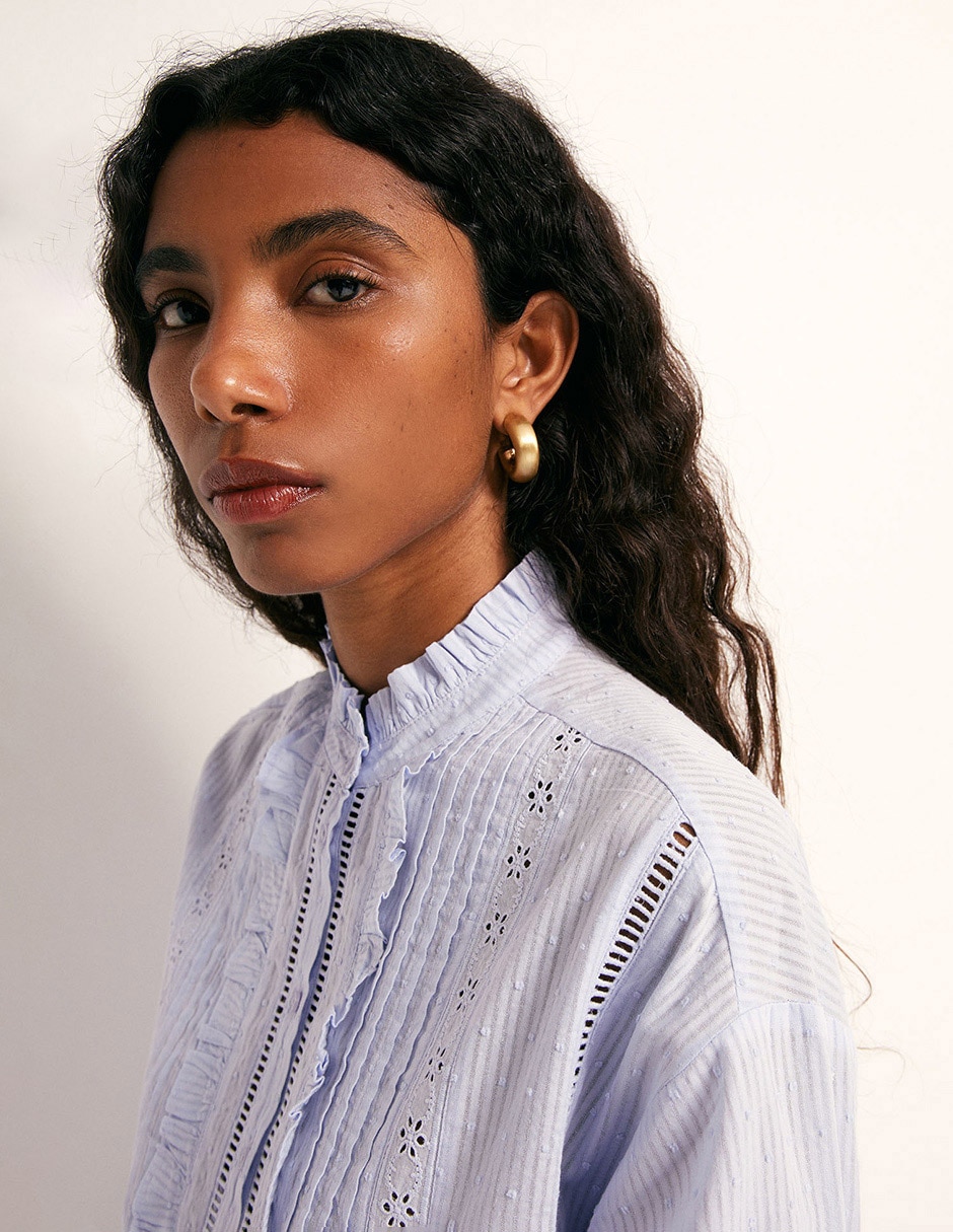 Blusa manga larga para mujer 4