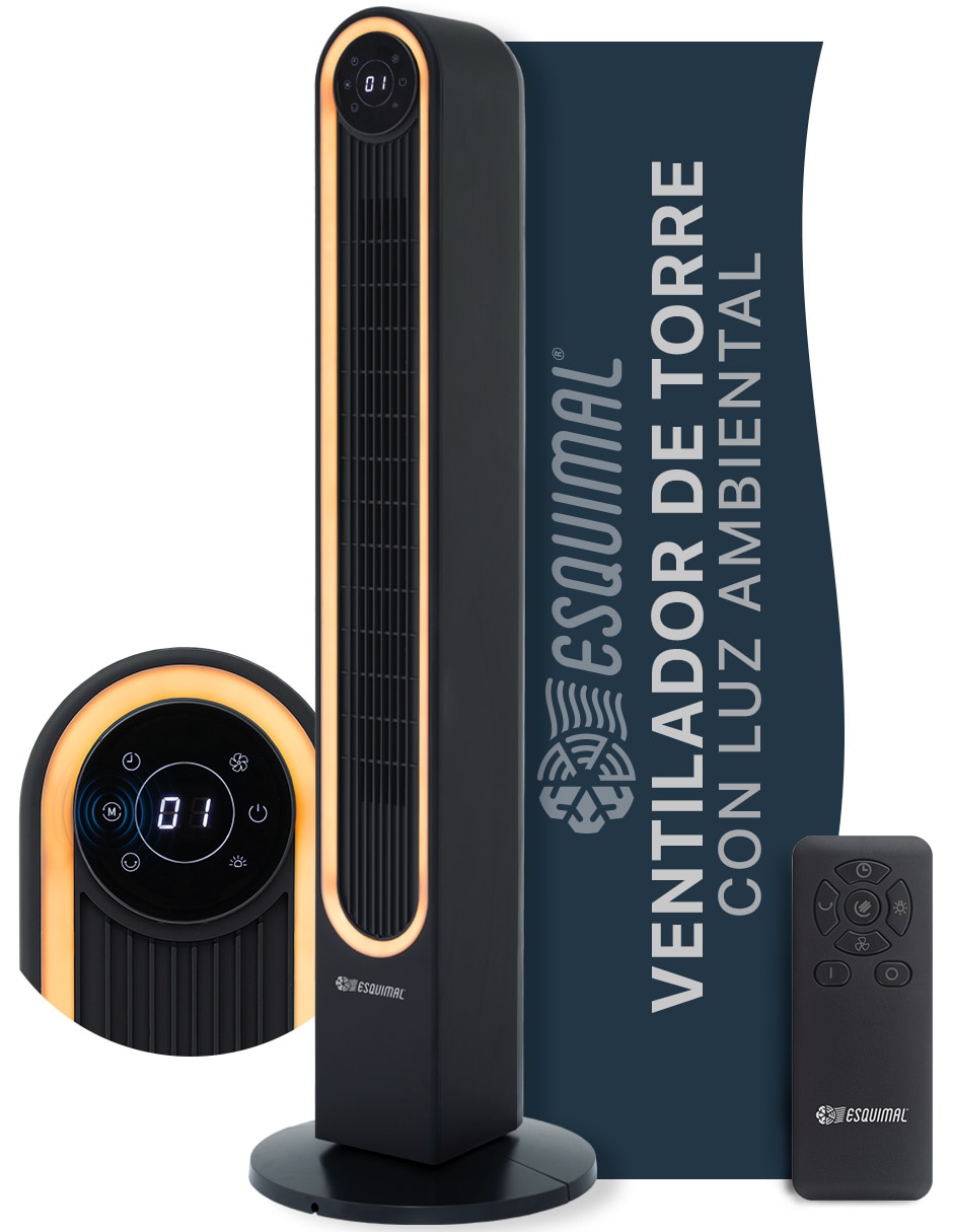 Ventilador de torre Esquimal con control remoto 4 velocidades