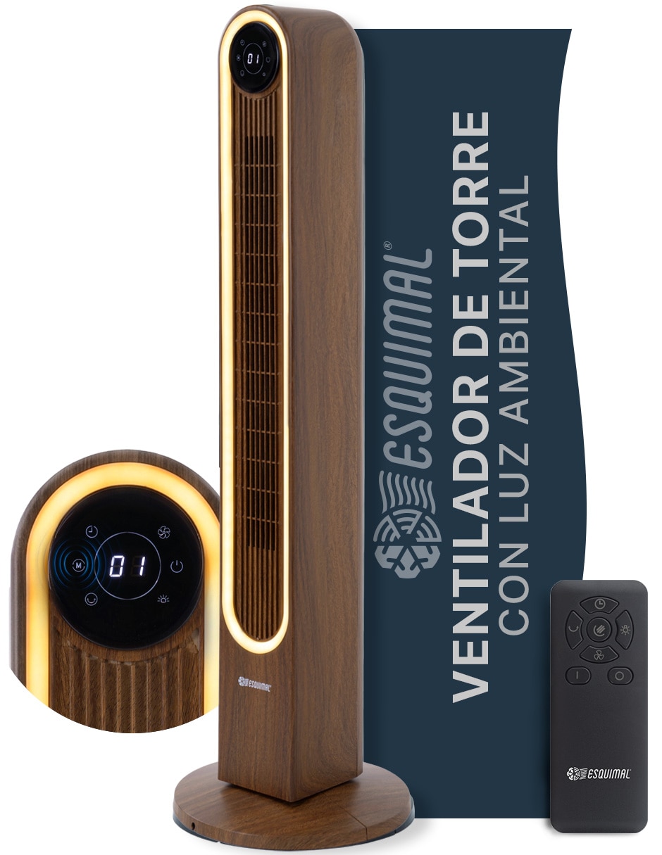 Ventilador de torre con control remoto 4 velocidades