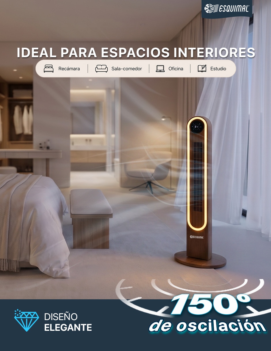 Ventilador de torre con control remoto 4 velocidades 5