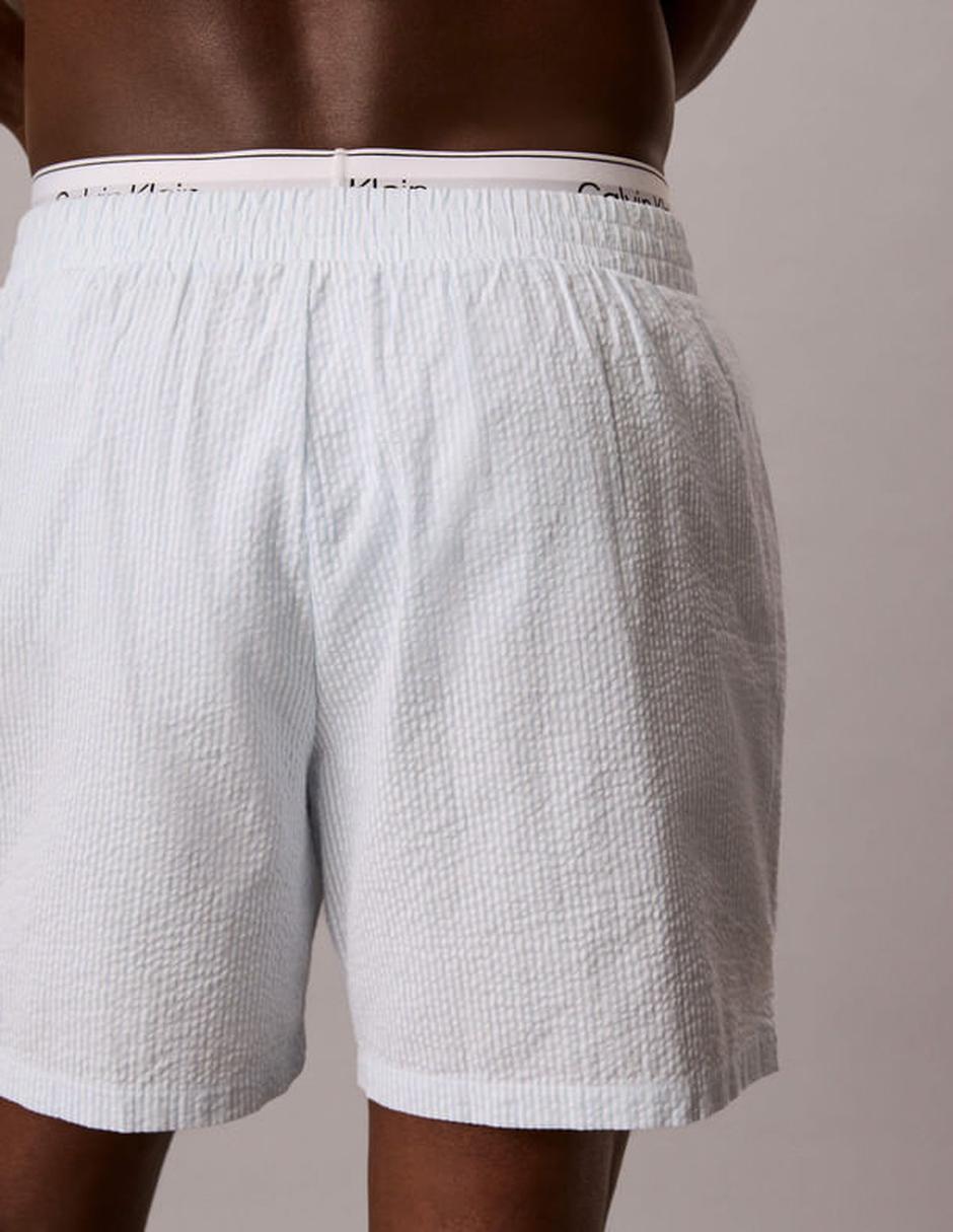 Short pijama estampado a rayas de algodón para hombre 5