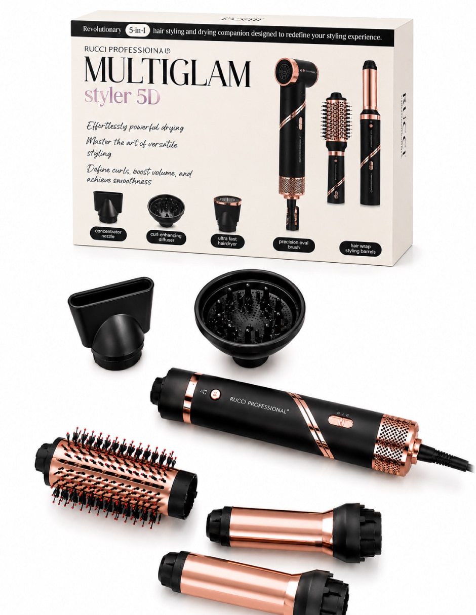 Secadora de cabello Rucci Multiglam Styler HD123