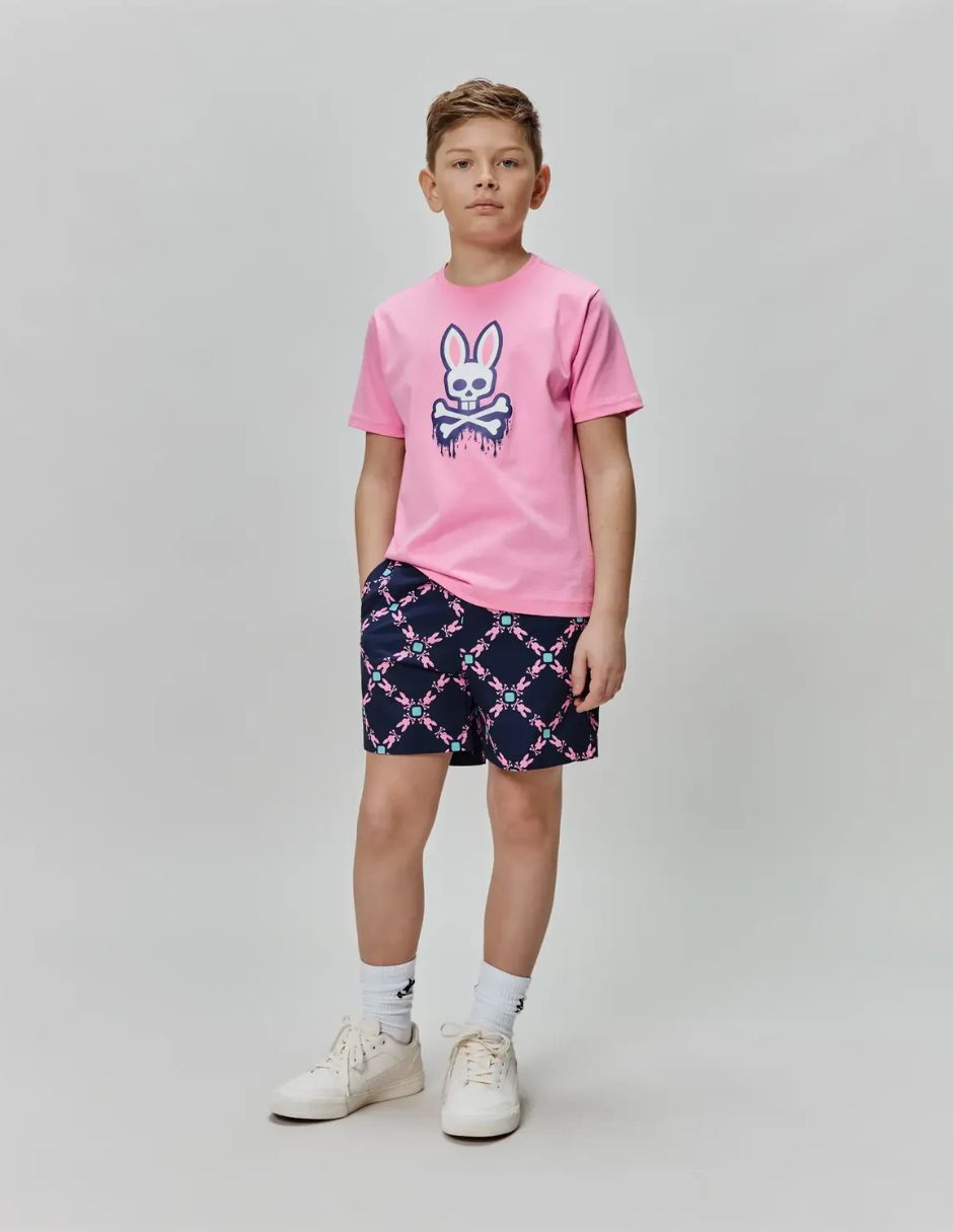 Playera psycho bunny manga corta para infantil niño