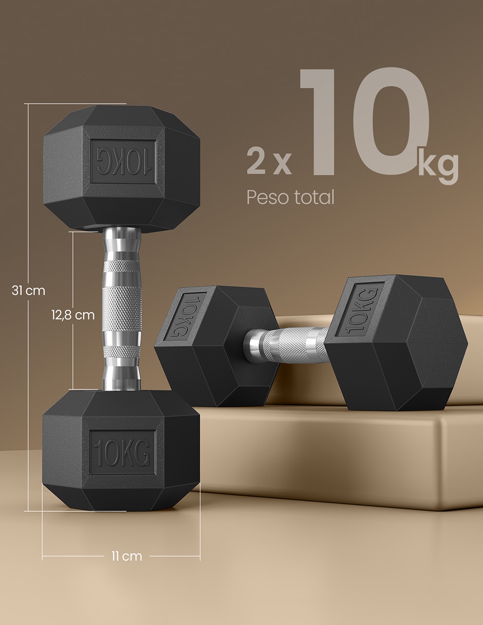 Set mancuerna de peso fijo Songmics Home 10 kg 2 piezas