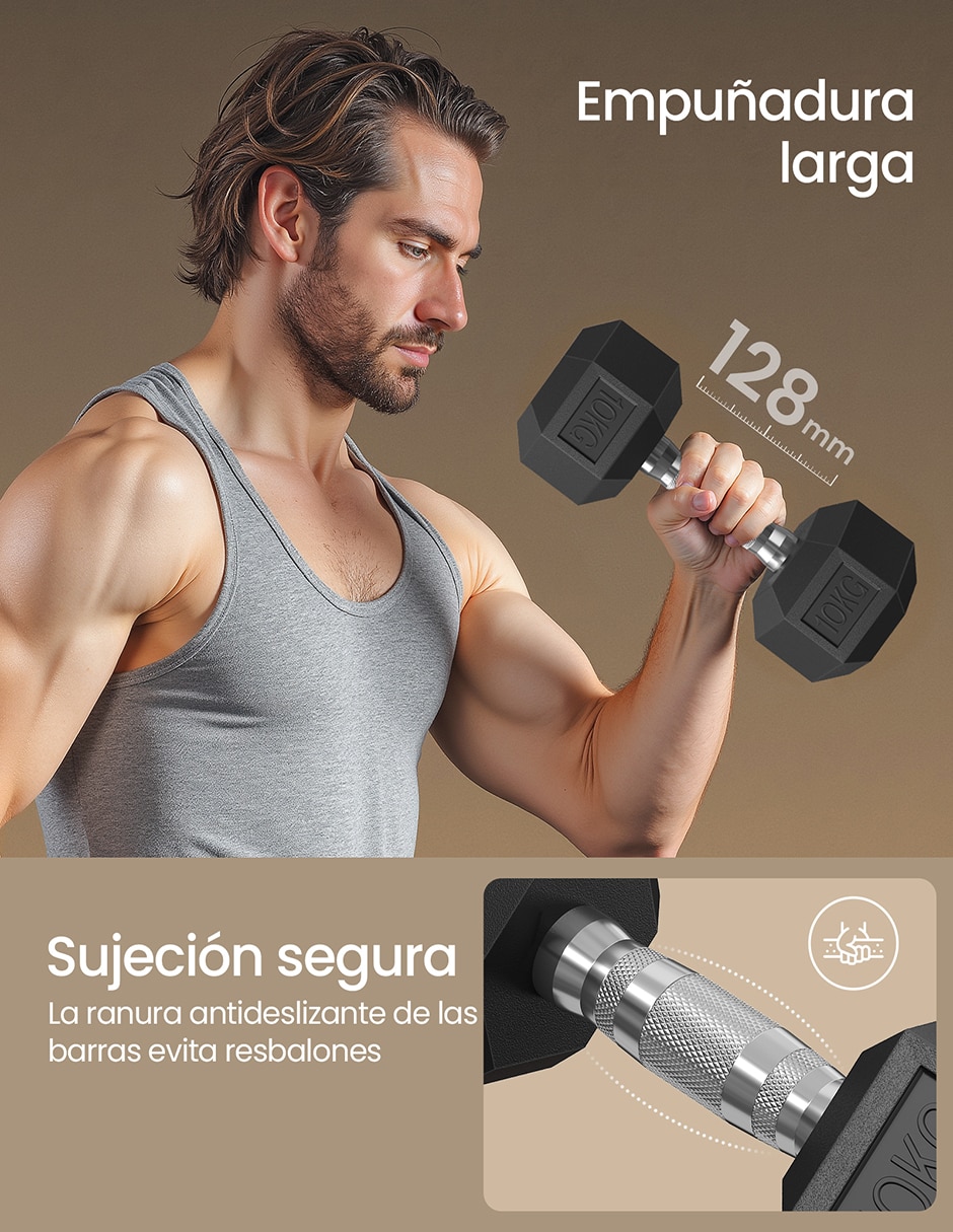 Set mancuerna de peso fijo Songmics Home 10 kg 2 piezas