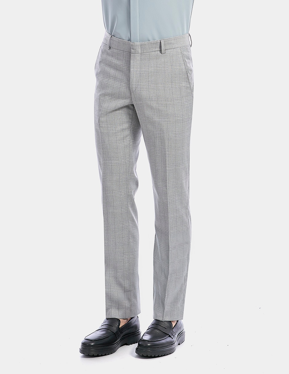 Pantalón formal de vestir regular vittorio forti y viscosa para hombre