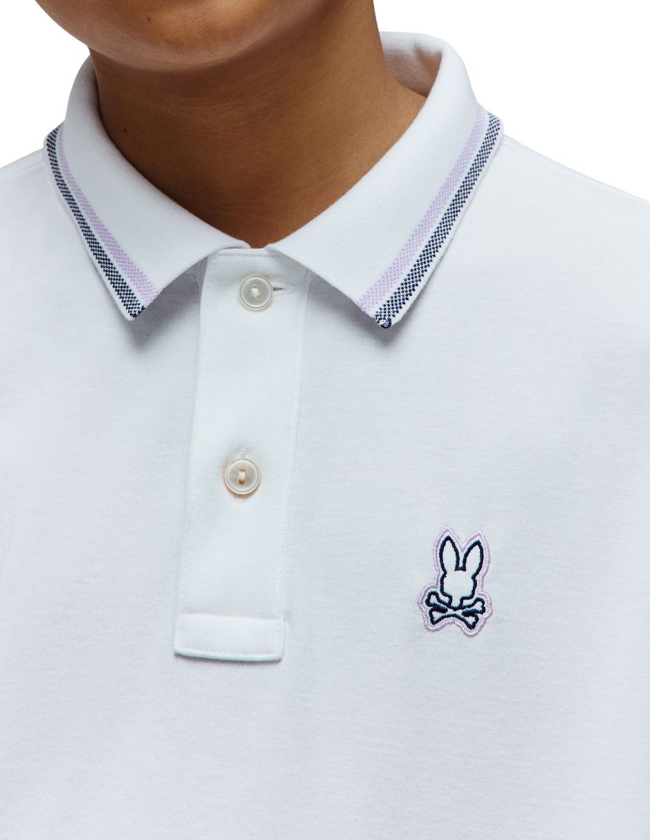 Playera tipo polo psycho bunny de algodón pima para infantil niño