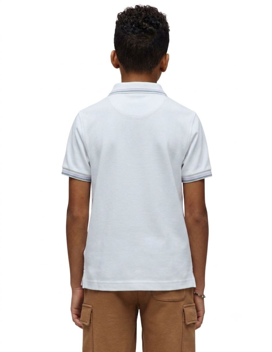 Playera tipo polo psycho bunny de algodón pima para infantil niño