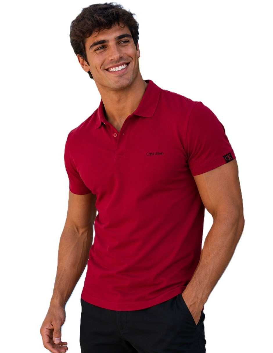 Playera calvin klein jeans cuello polo para hombre
