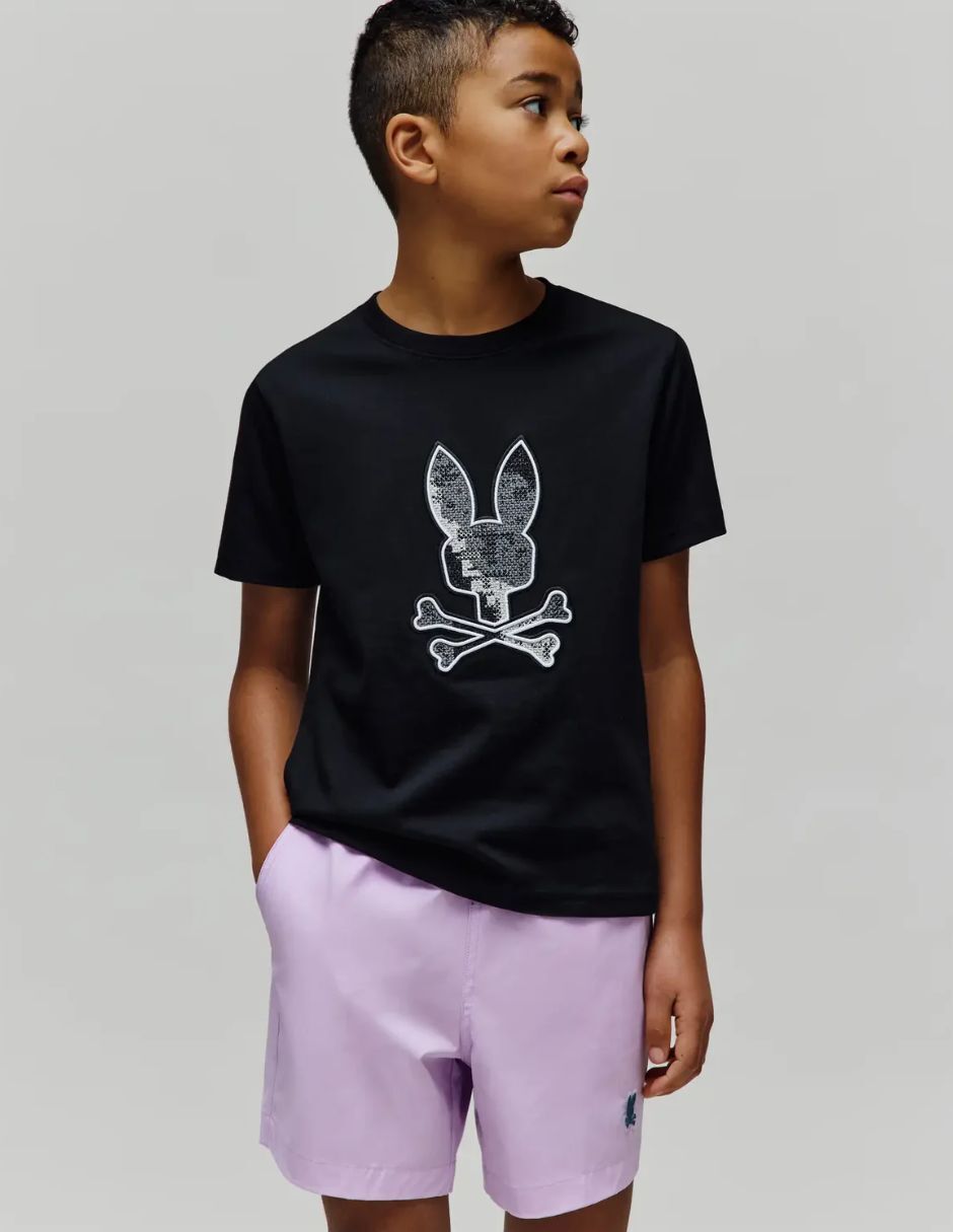 Playera psycho bunny manga corta para infantil niño