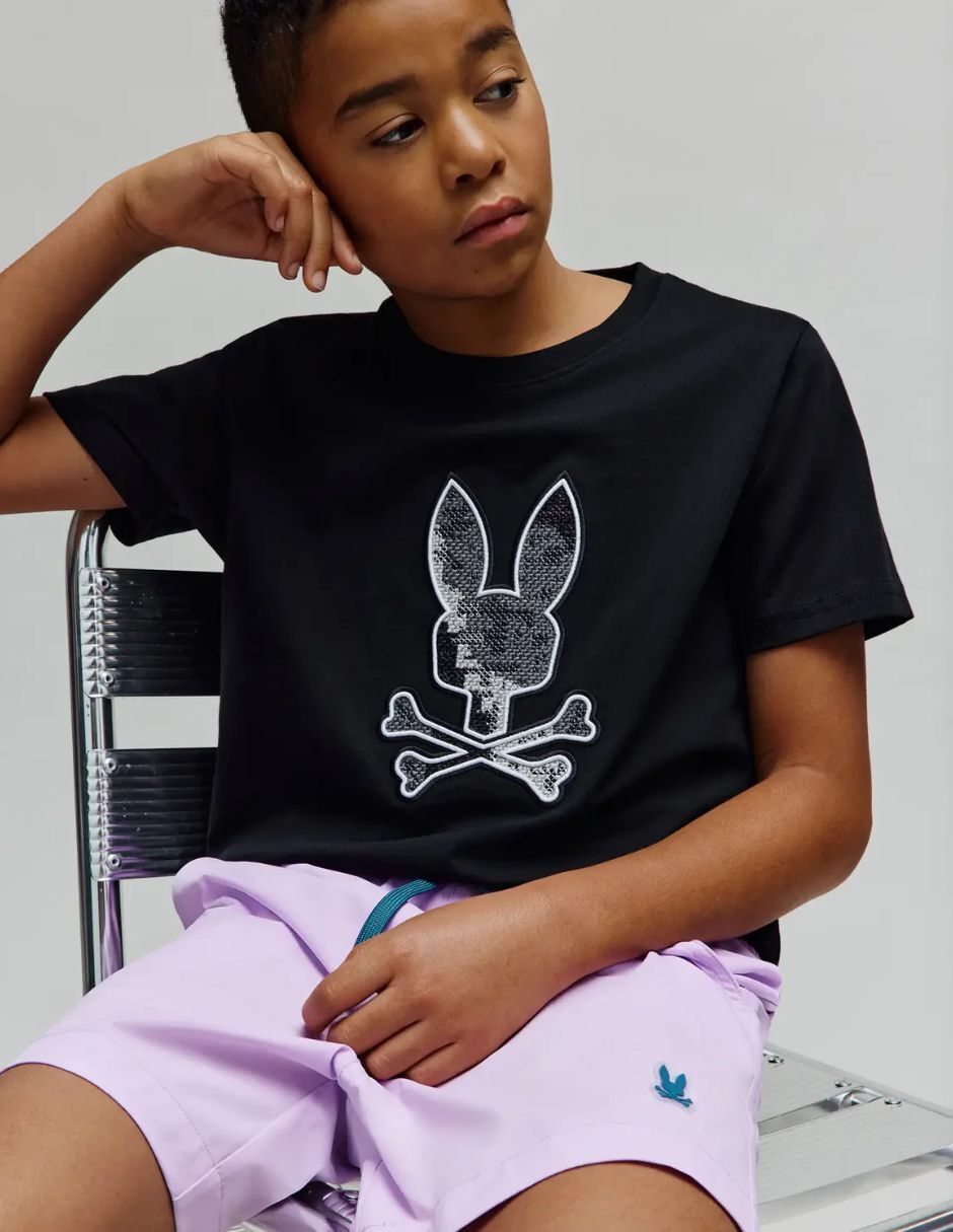 Playera psycho bunny manga corta para infantil niño