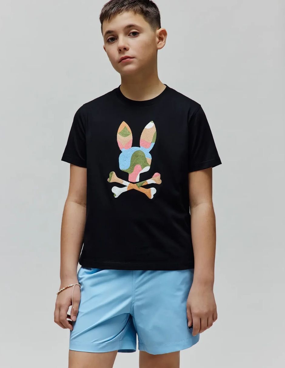 Playera psycho bunny manga corta para infantil niño