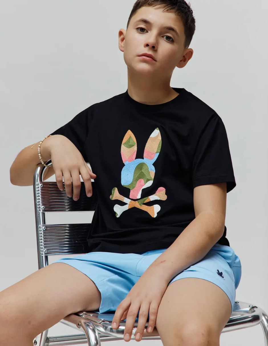 Playera psycho bunny manga corta para infantil niño