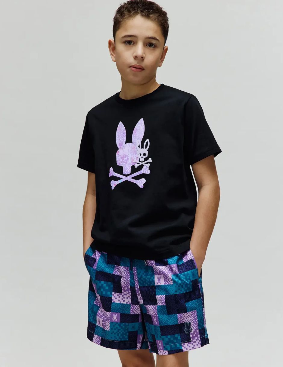 Playera psycho bunny manga corta para infantil niño