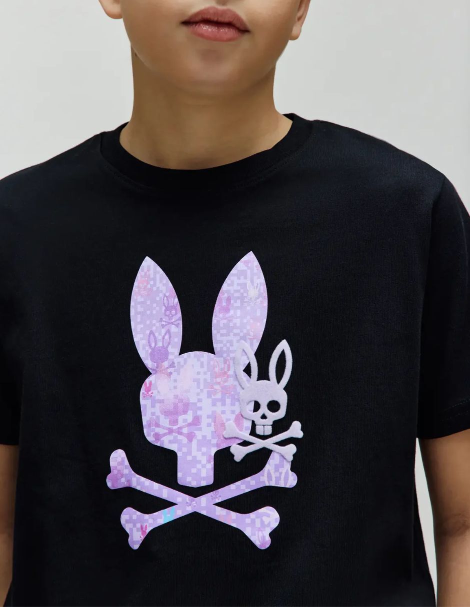 Playera psycho bunny manga corta para infantil niño