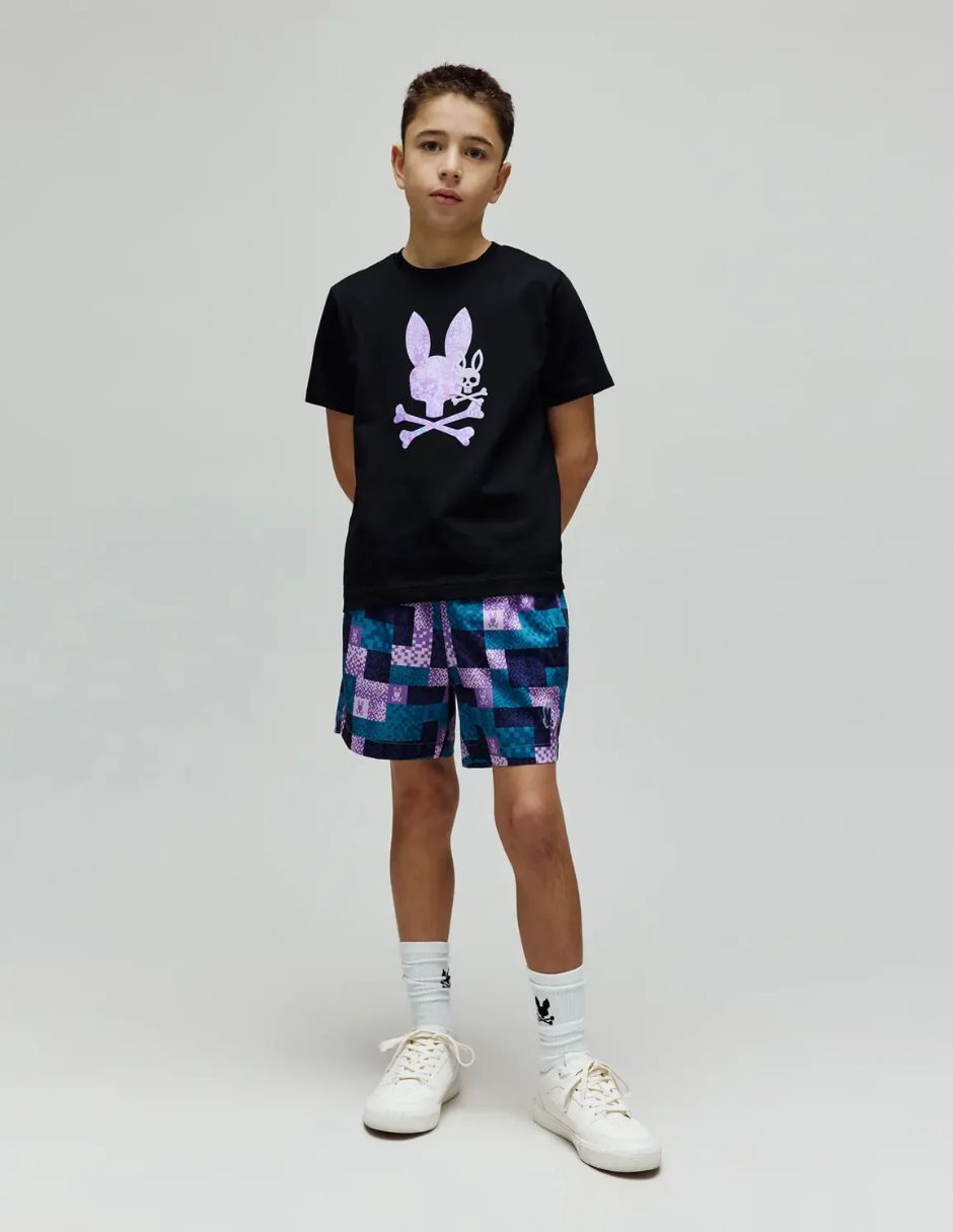 Playera psycho bunny manga corta para infantil niño