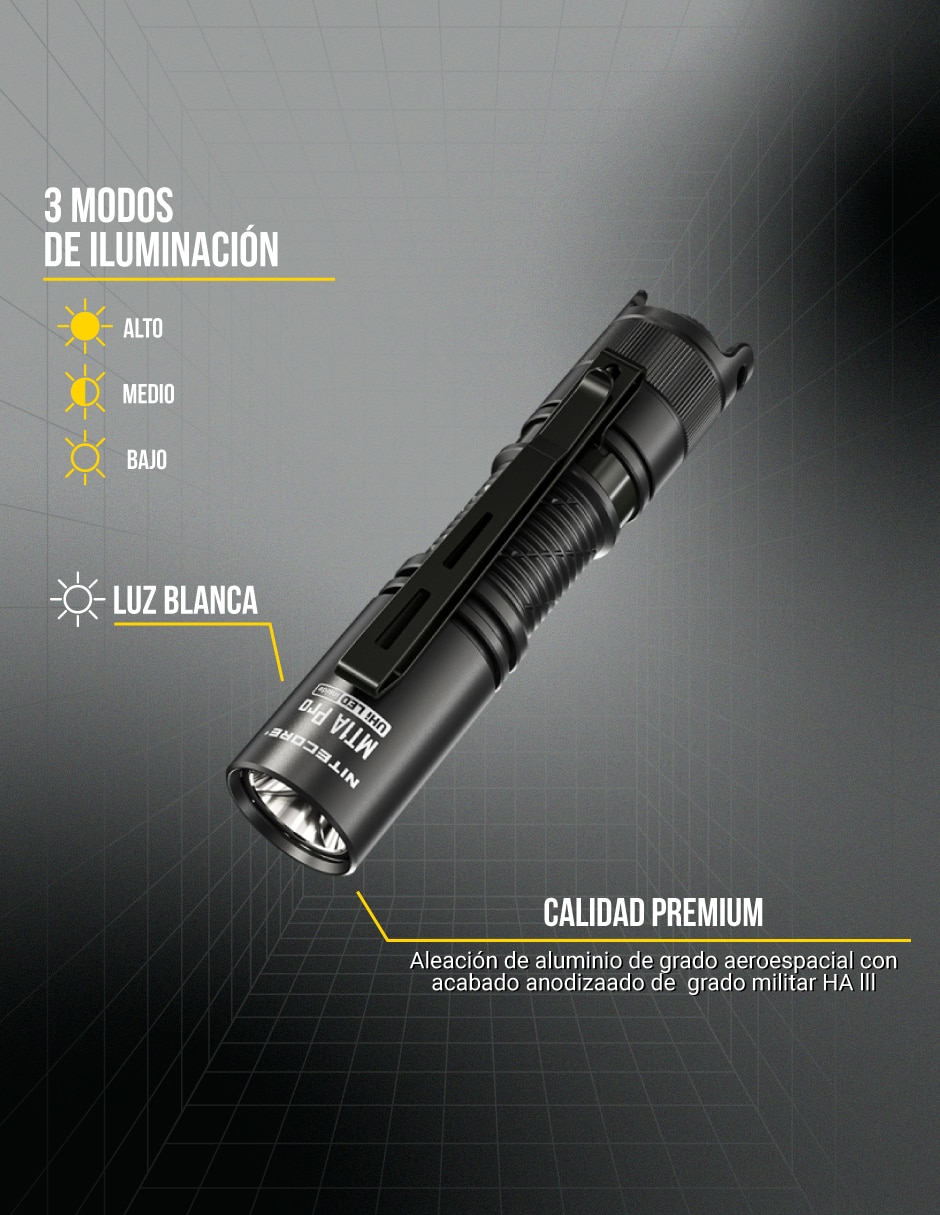 Linterna de mano Nitecore MT1A PRO