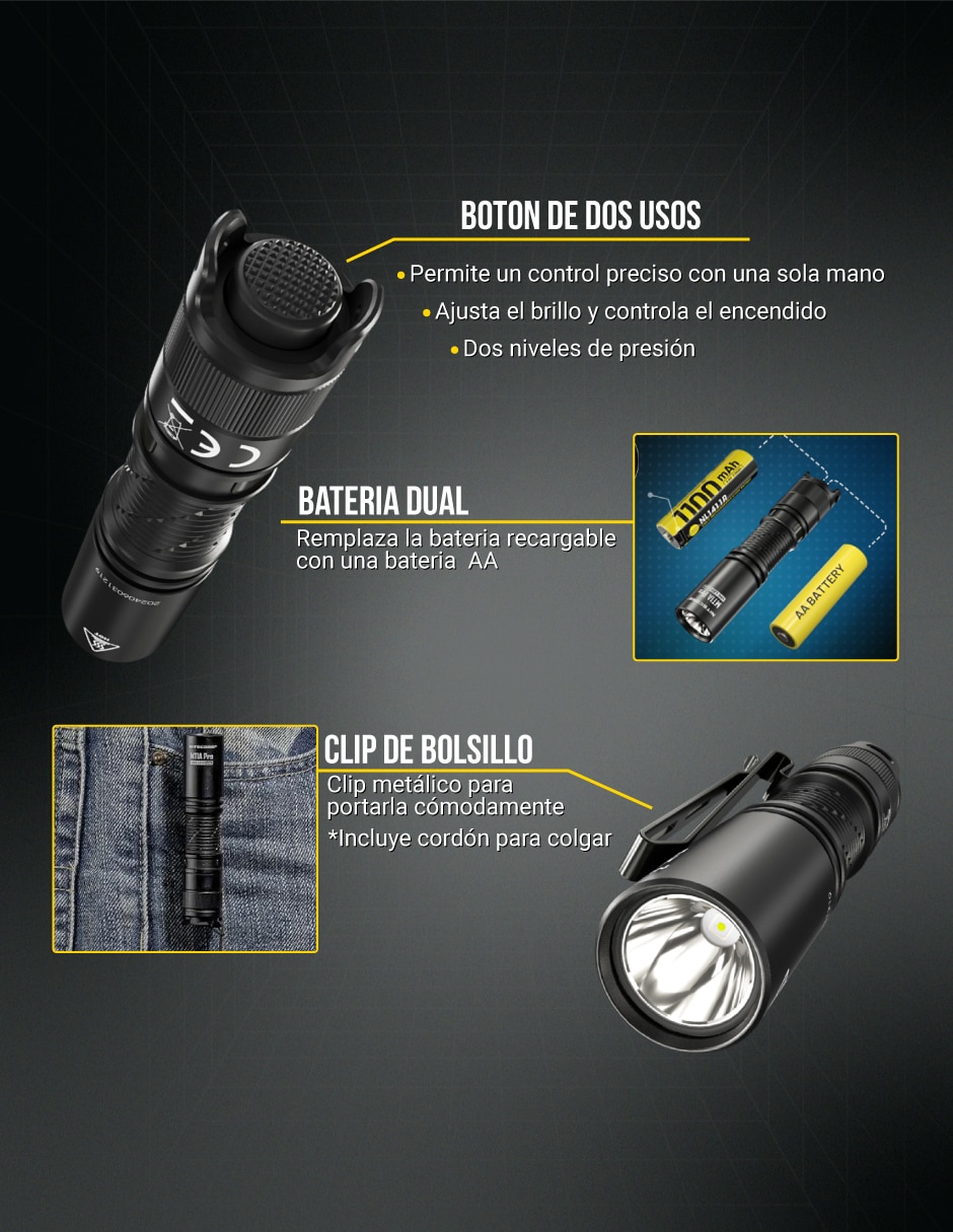 Linterna de mano Nitecore MT1A PRO