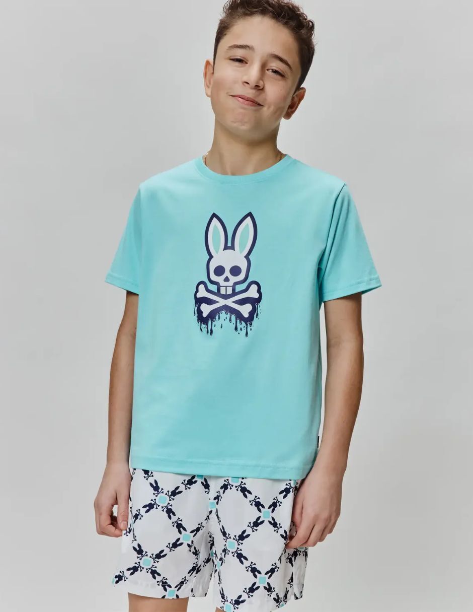 Playera psycho bunny manga corta para infantil niño